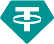 Cryptocurrency Stablecoin Tether (USDT) Logo