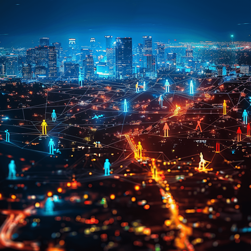 social network people in smart city