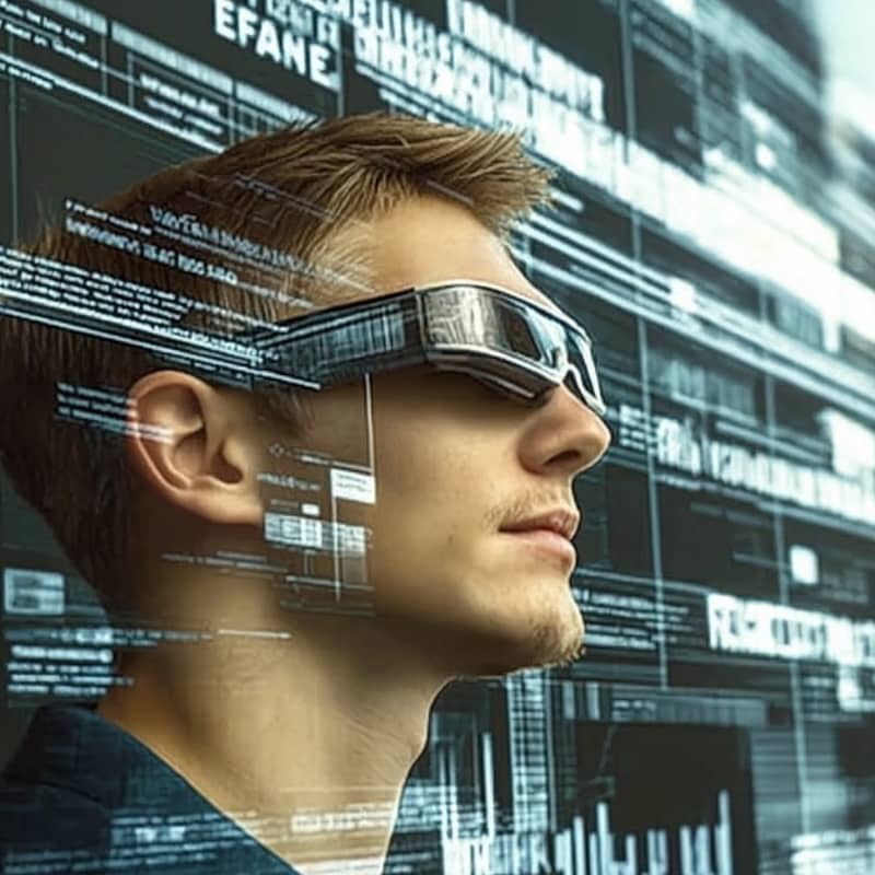man enjoying using wearable technology