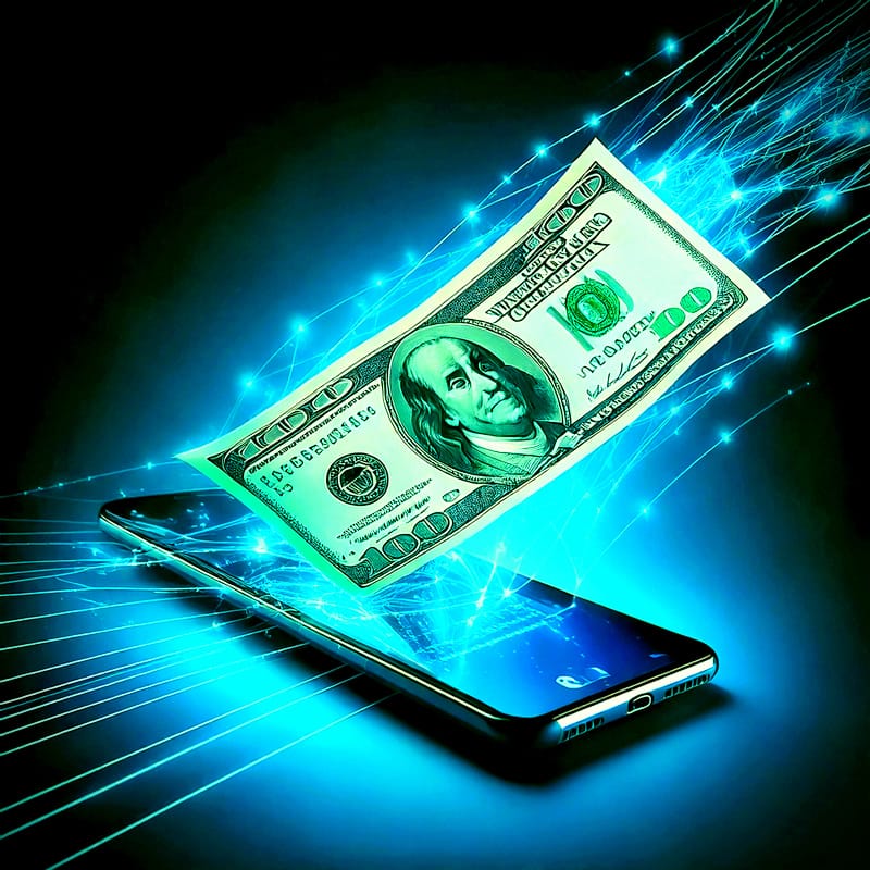 going cashless with digital money via a smartphone
